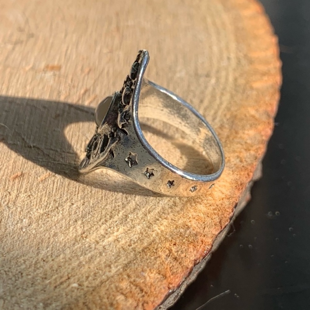 Whimigoth Carved Crystal Ball Hands Unique Dark Essence Magical Ring - Picture 8 of 10